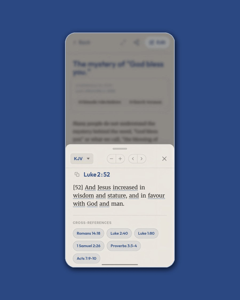 Verse Detection and Cross Reference on VerseTap AI Sermon Note-taker